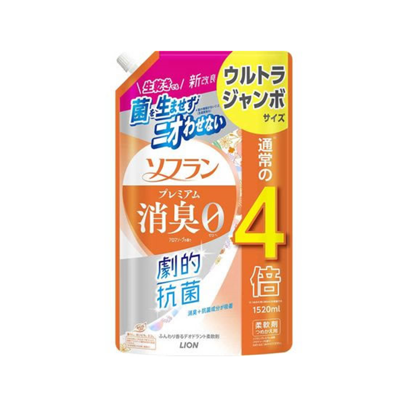 ライオン ソフラン プレミアム消臭 アロマソープ 詰替 1520mL 1個（ご注文単位1個）【直送品】