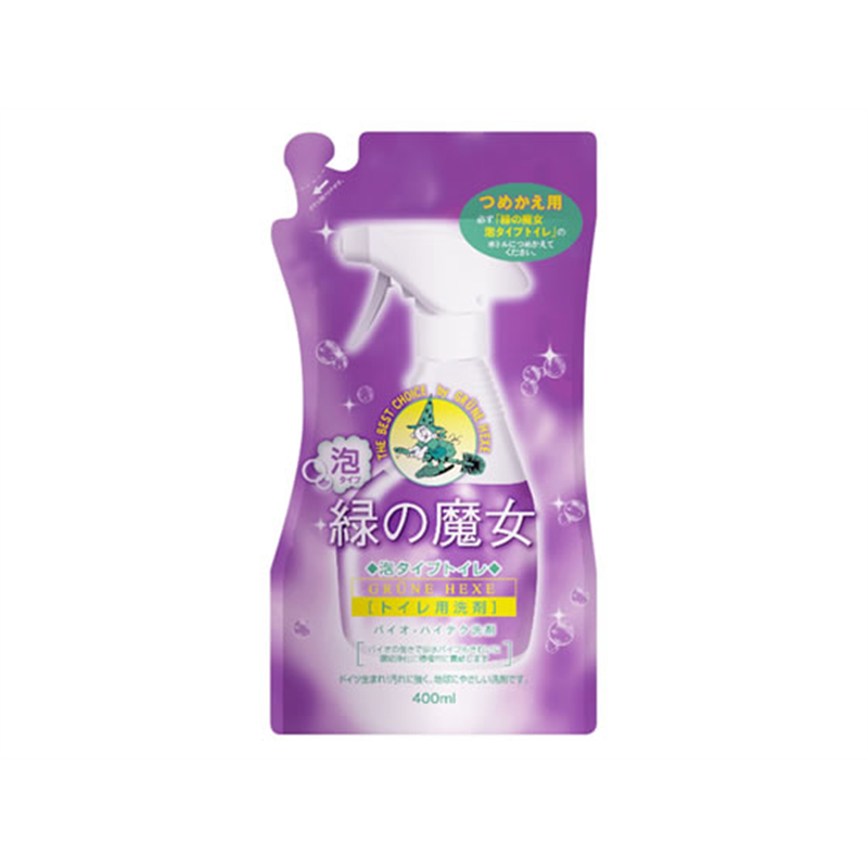 ミマスクリーンケア 緑の魔女 トイレ用洗剤 泡タイプ 詰替 400mL 1個（ご注文単位1個）【直送品】