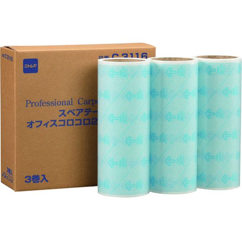 ニトムズ スペアテープオフィスコロコロフロアクリン240 3巻入 C3116 1箱（ご注文単位1箱）【直送品】