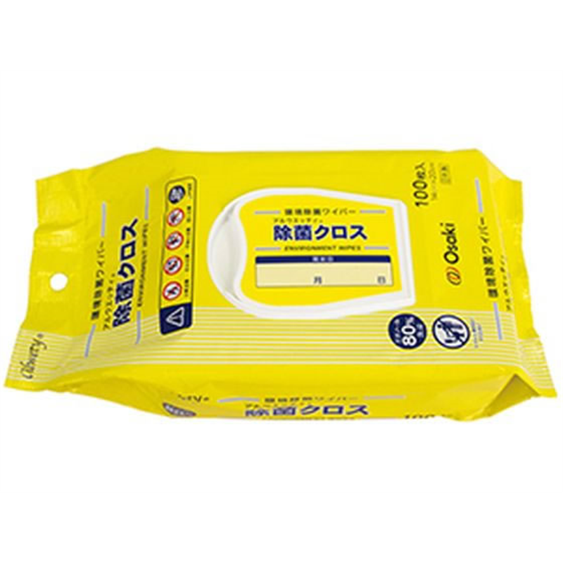 オオサキメディカル アルウエッティ除菌クロス ピロータイプ 100枚入 1個（ご注文単位1個）【直送品】