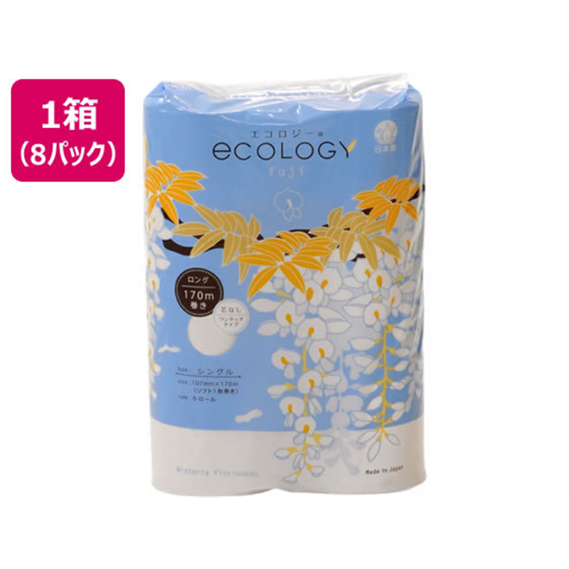 特種東海 トイレットペーパー エコロジー シングル 170ｍ 6ロール×8P 1箱（ご注文単位1箱）【直送品】