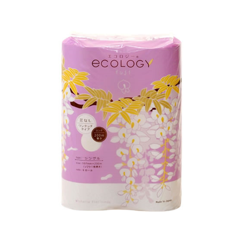 特種東海 トイレットペーパー エコロジー シングル 200ｍ 6ロール 1パック（ご注文単位1パック）【直送品】