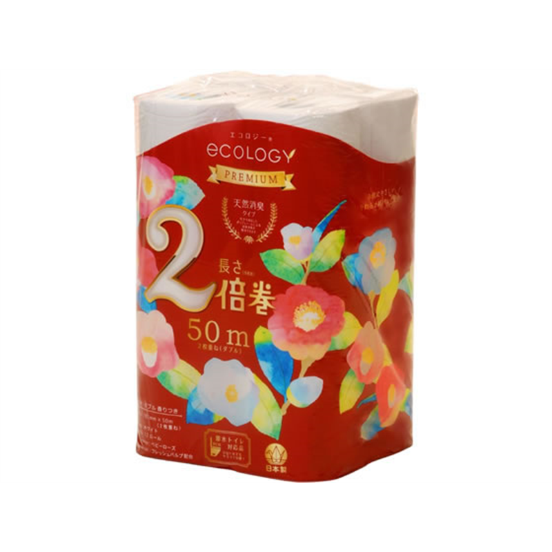 特種東海 トイレットペーパー エコロジー2倍巻きプレミアム ダブル 12R 1パック（ご注文単位1パック）【直送品】
