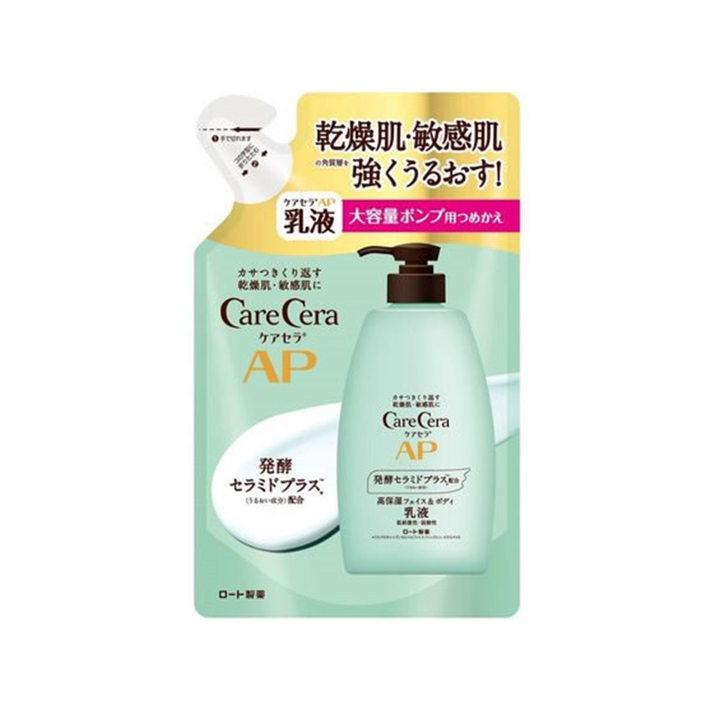 ロート製薬 ケアセラAPフェイス&ボディ乳液 大容量 詰替用 370mL 1個（ご注文単位1個）【直送品】
