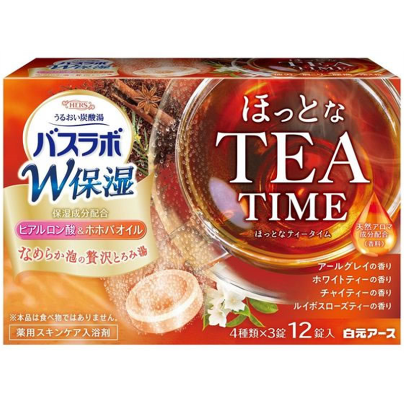 白元アース HERSバスラボ W保湿 ほっとなTEATIME 12錠 1個（ご注文単位1個）【直送品】