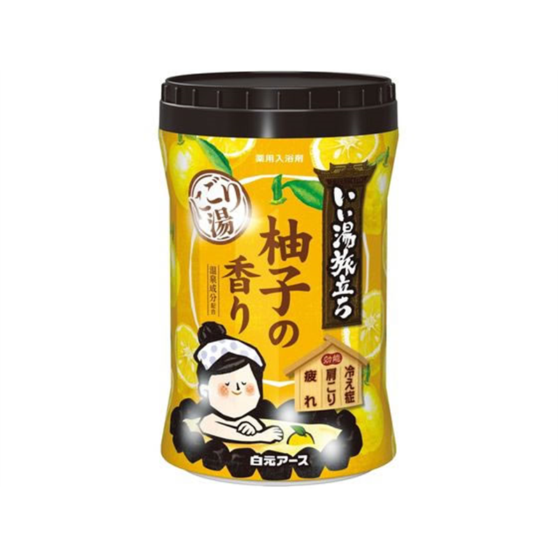 白元アース いい湯旅立ちボトル にごり湯 柚子の香り600g 1個（ご注文単位1個）【直送品】