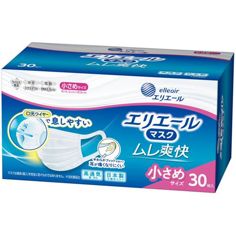 大王製紙 エリエールマスク ムレ爽快30枚 小さめサイズ 1個（ご注文単位1個）【直送品】