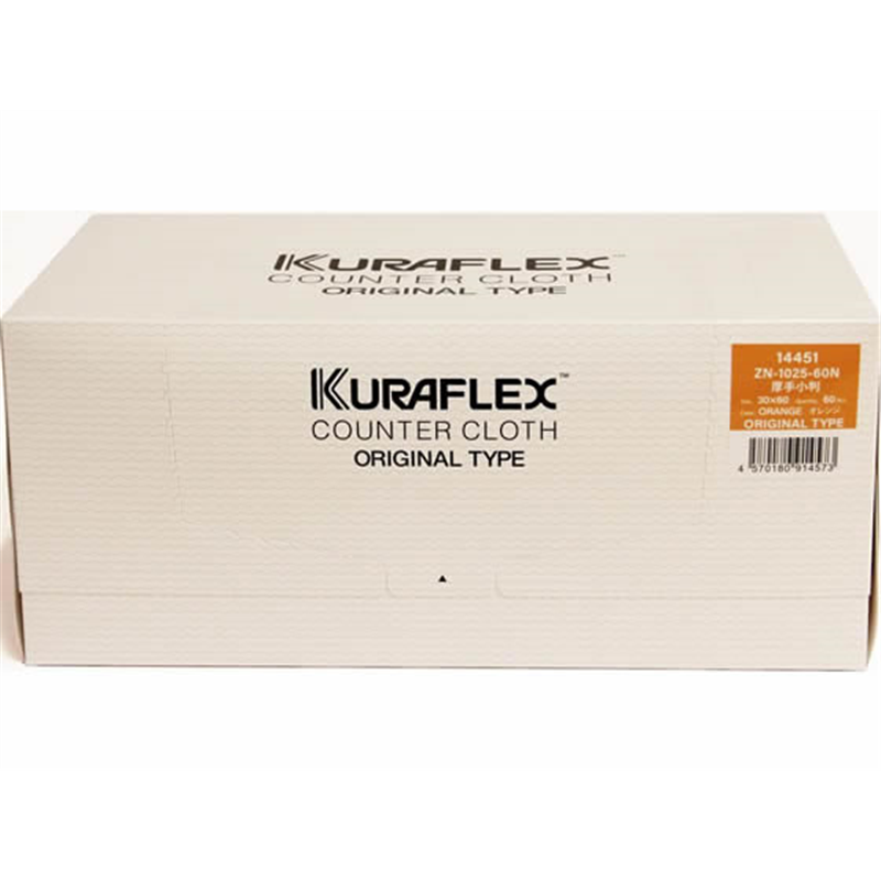 オザックス カウンタークロス 小判 ボックスタイプ 厚手 オレンジ 60枚 1箱（ご注文単位1箱）【直送品】