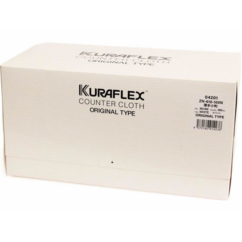 オザックス カウンタークロス 小判 ボックスタイプ 薄手 ホワイト 100枚 6箱 1箱（ご注文単位1箱）【直送品】