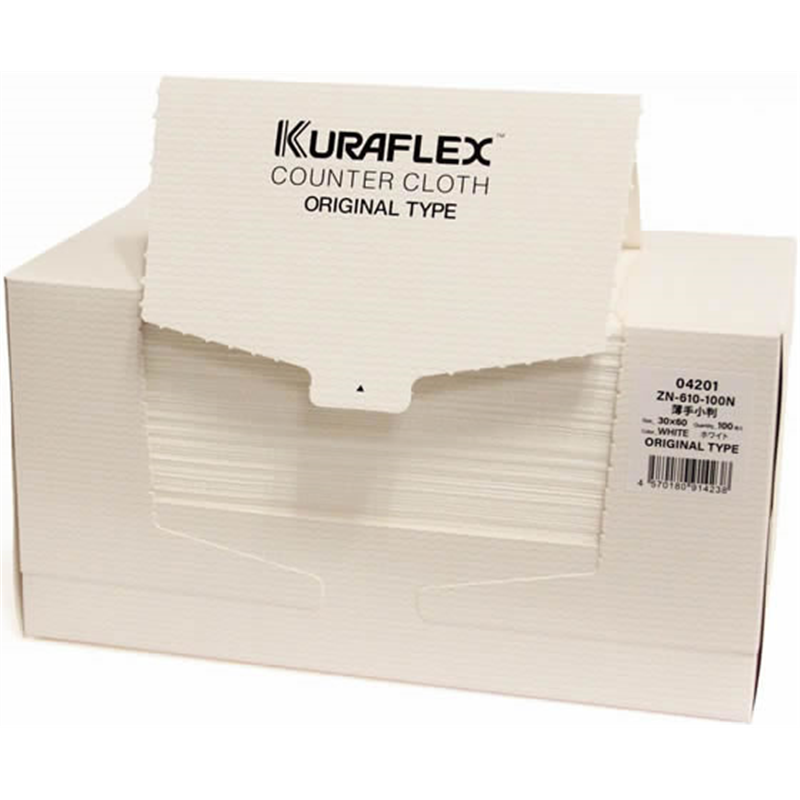 オザックス カウンタークロス 小判 ボックスタイプ 薄手 ホワイト 100枚 6箱 1箱（ご注文単位1箱）【直送品】