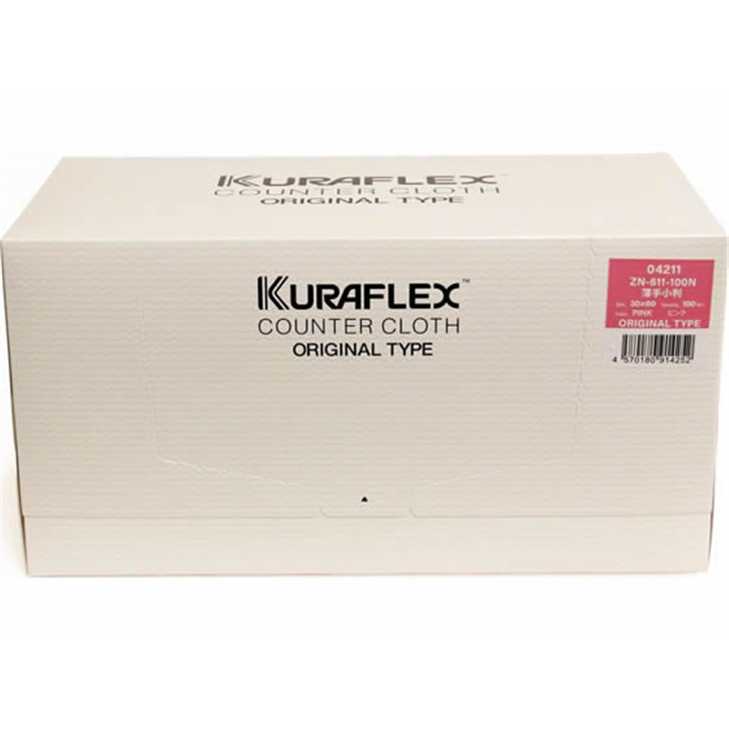 オザックス カウンタークロス 小判 ボックスタイプ 薄手 ピンク 100枚 1箱（ご注文単位1箱）【直送品】