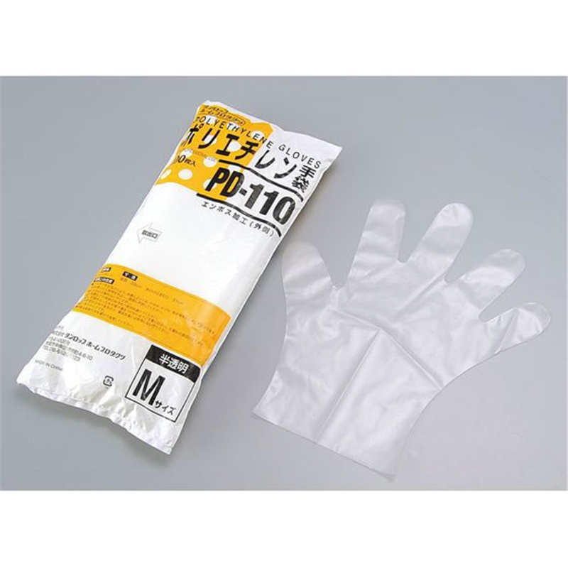 ダンロップホームプロダクツ ポリエチレン手袋 クリア L 100枚 PD-110 1袋（ご注文単位1袋）【直送品】
