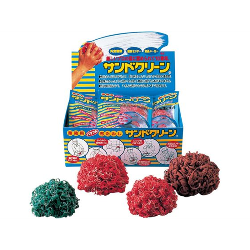 サンドクリーン 業務用布たわし細目 緑 1個（ご注文単位1個）【直送品】