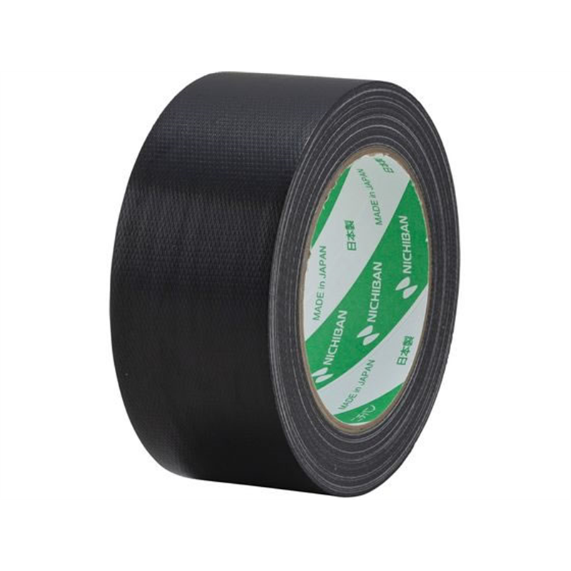 ニチバン 布粘着テープ 50mm×25m 黒 121N6-50 1巻（ご注文単位1巻）【直送品】