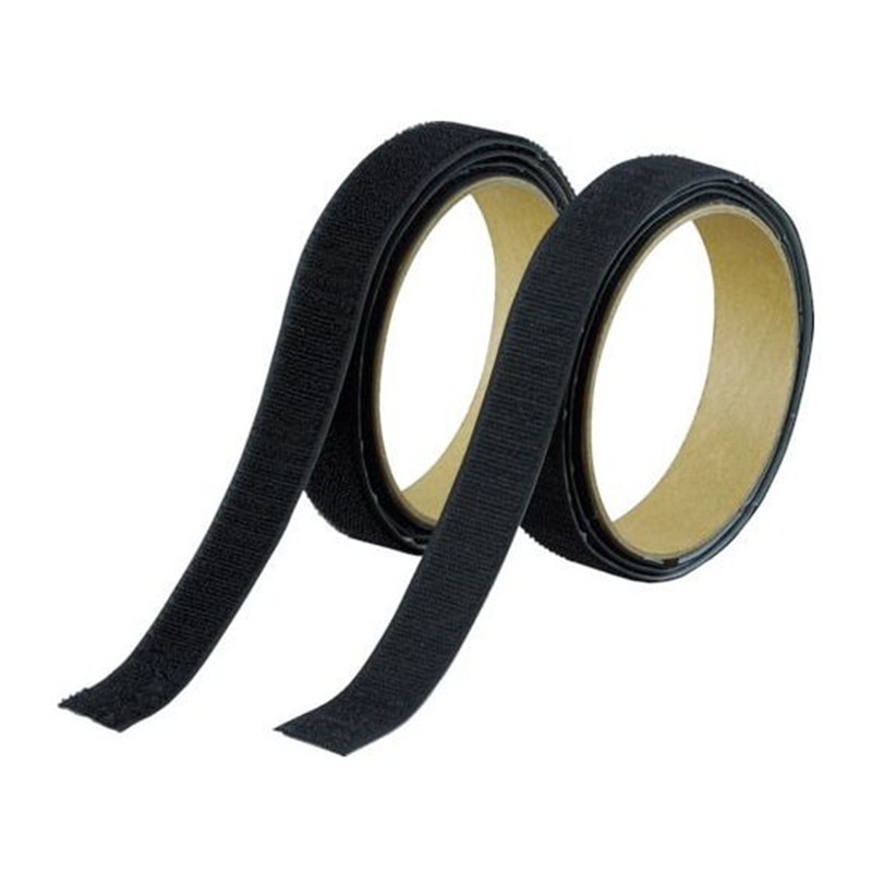 マジックテープ[[R下]]強粘着幅25mm長1m黒(1巻=1セット) 1セット（ご注文単位1セット）【直送品】