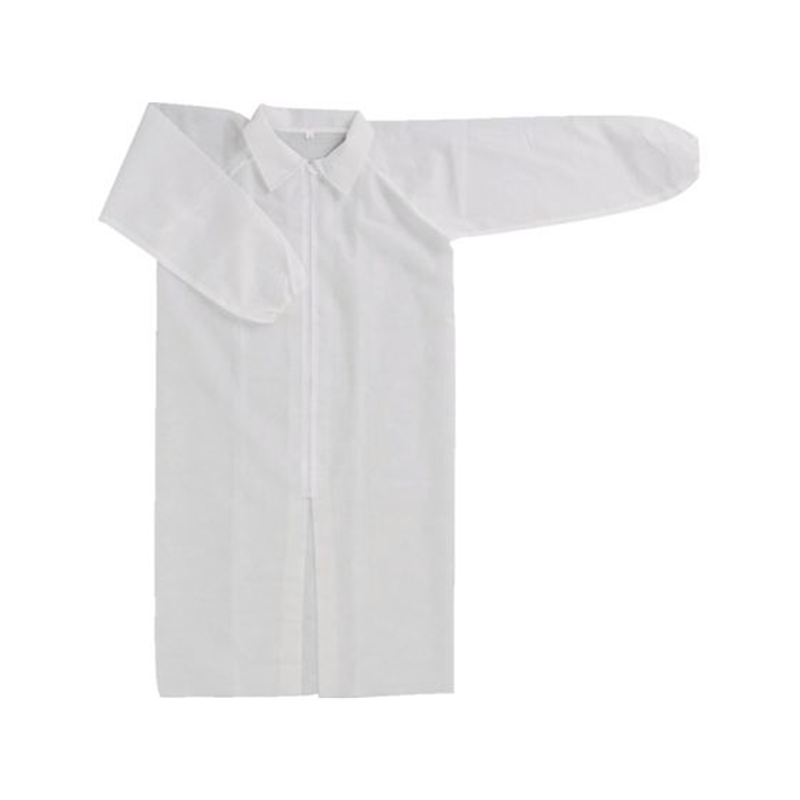 川西 工場見学用不織布3点セット(白衣・マスク・ヘアキャップ) LL 1セット（ご注文単位1セット）【直送品】