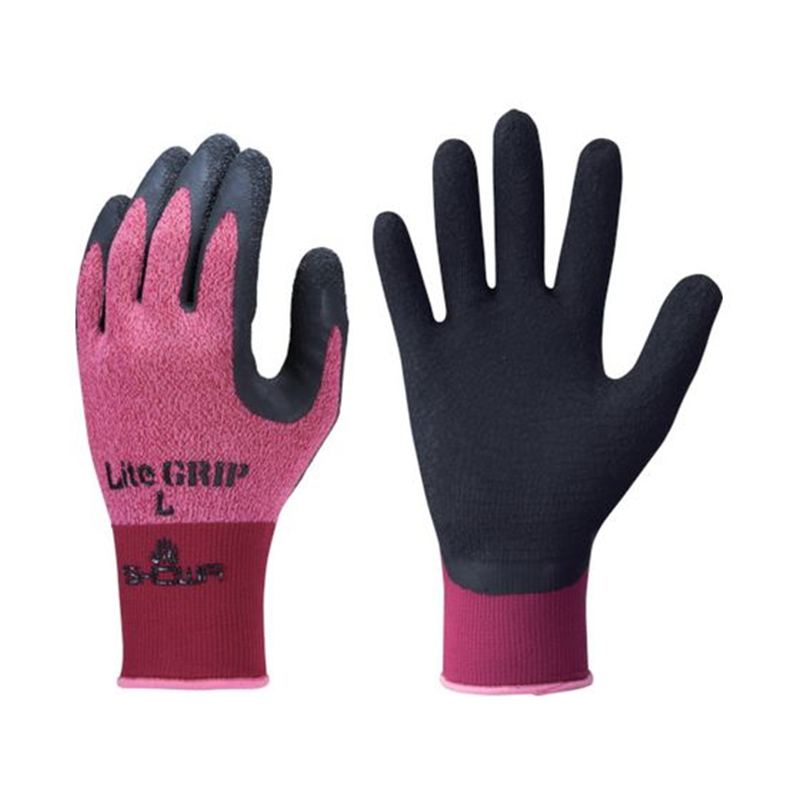 SHOWA 天然ゴム背抜き手袋 ライトグリップ レッド Sサイズ 1双（ご注文単位1双）【直送品】