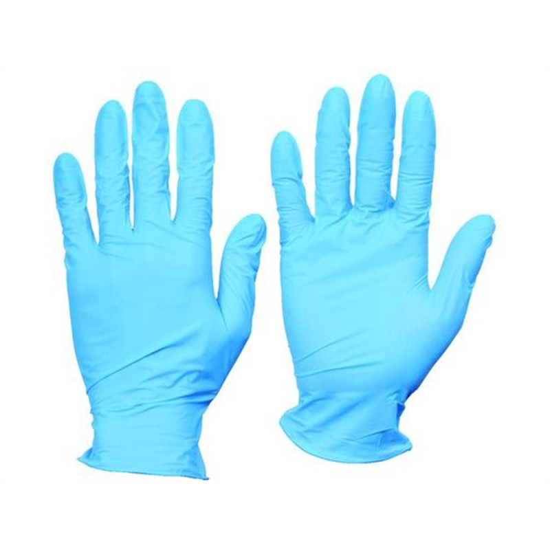 TRUSCO 使い捨てニトリル手袋TGエアー 0.06 粉無青L 100枚 1箱（ご注文単位1箱）【直送品】