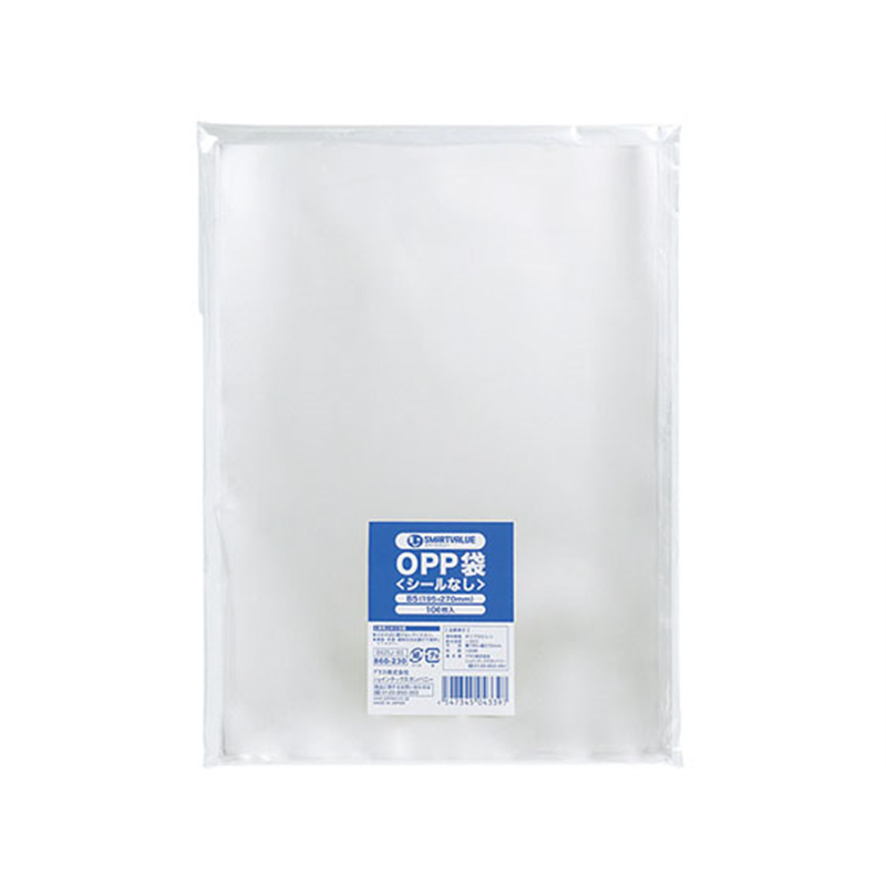 スマートバリュー OPP袋(シールなし) B5 100枚 B625J-B5 1パック（ご注文単位1パック）【直送品】