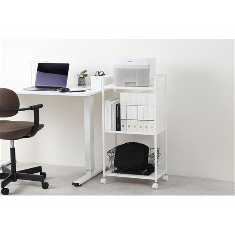アスカ デスクワゴン3段 ホワイト DWG03W 1台（ご注文単位1台）【直送品】