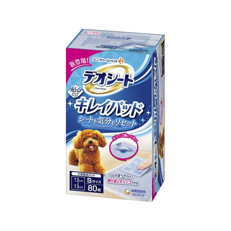 ユニ・チャーム デオシート キレイパッド Sサイズ 80枚 1個（ご注文単位1個）【直送品】