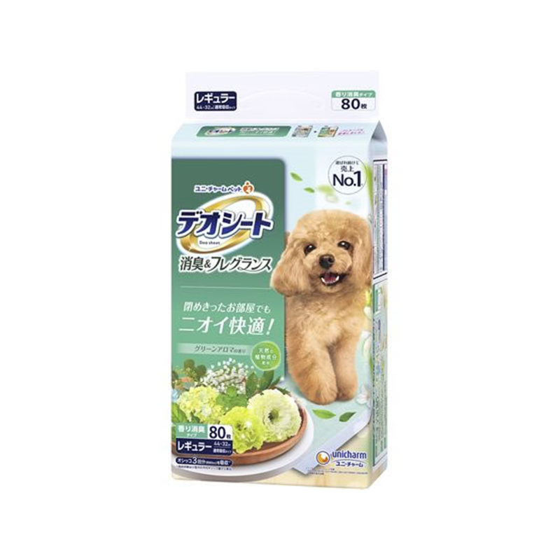 ユニ・チャーム デオシート 消臭 グリーン レギュラー 80枚 1個（ご注文単位1個）【直送品】