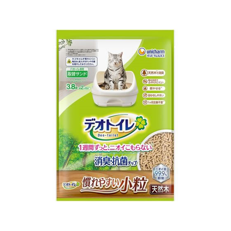 ユニ・チャーム デオトイレ 消臭 抗菌 小粒 3.8L 1個（ご注文単位1個）【直送品】