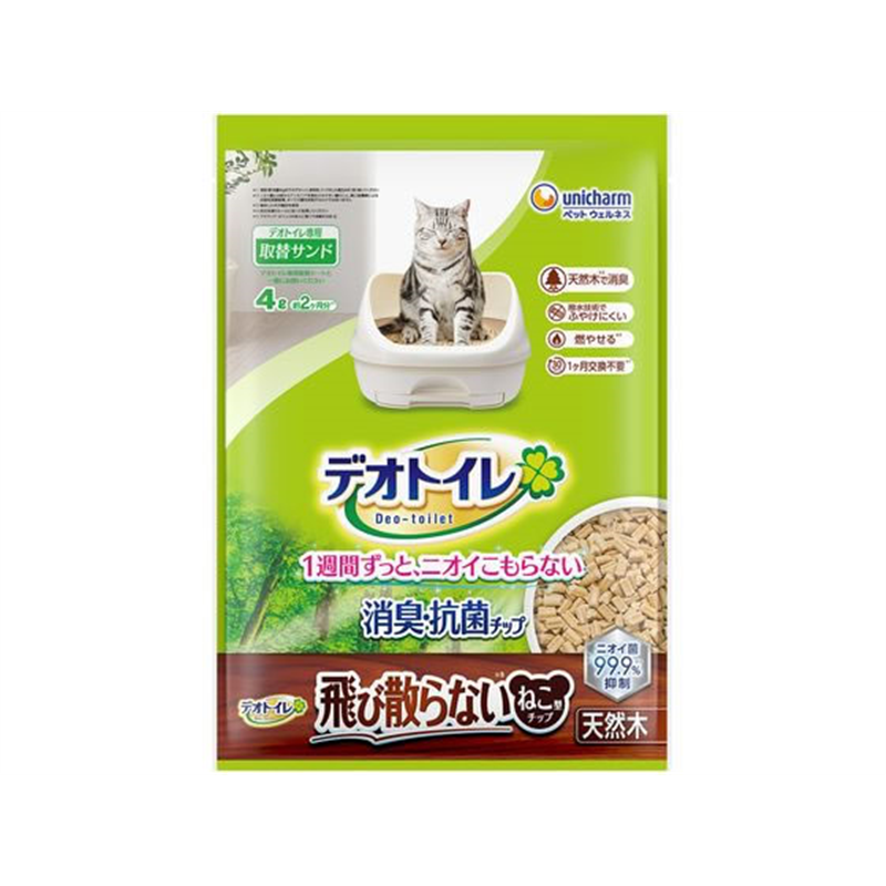 ユニ・チャーム デオトイレ 消臭 抗菌 散らない 4.0L 1個（ご注文単位1個）【直送品】