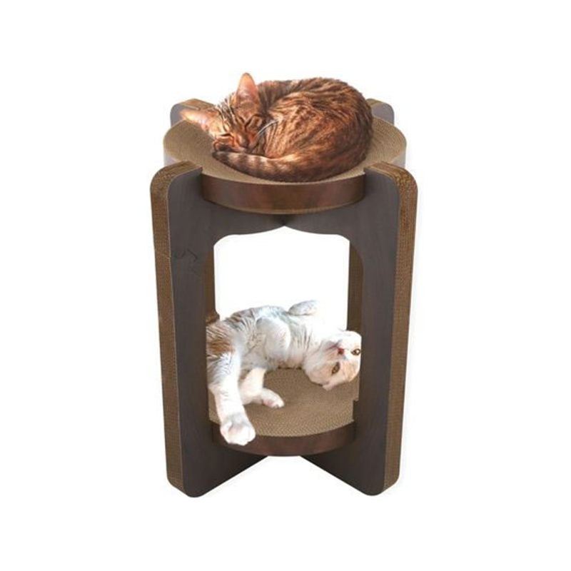 猫壱 バリバリボウルタワーダークブラウン DC-0852-DB 1個（ご注文単位1個）【直送品】