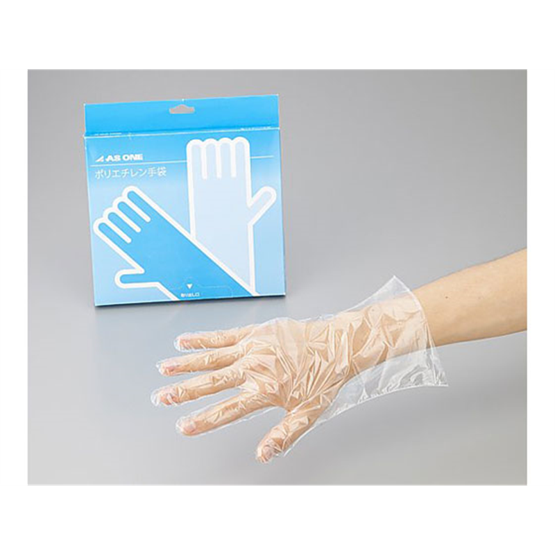アズワン ポリエチレン手袋 標準厚 S 100枚入 スタンダード 1箱（ご注文単位1箱）【直送品】