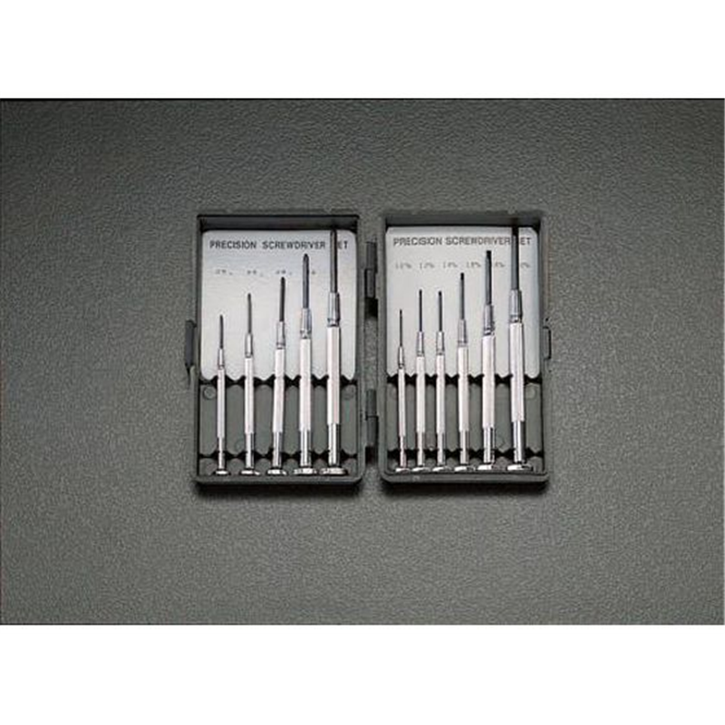 エスコ [+-] ドライバーセット 精密用 11本組 EA552GC 1組（ご注文単位1組）【直送品】