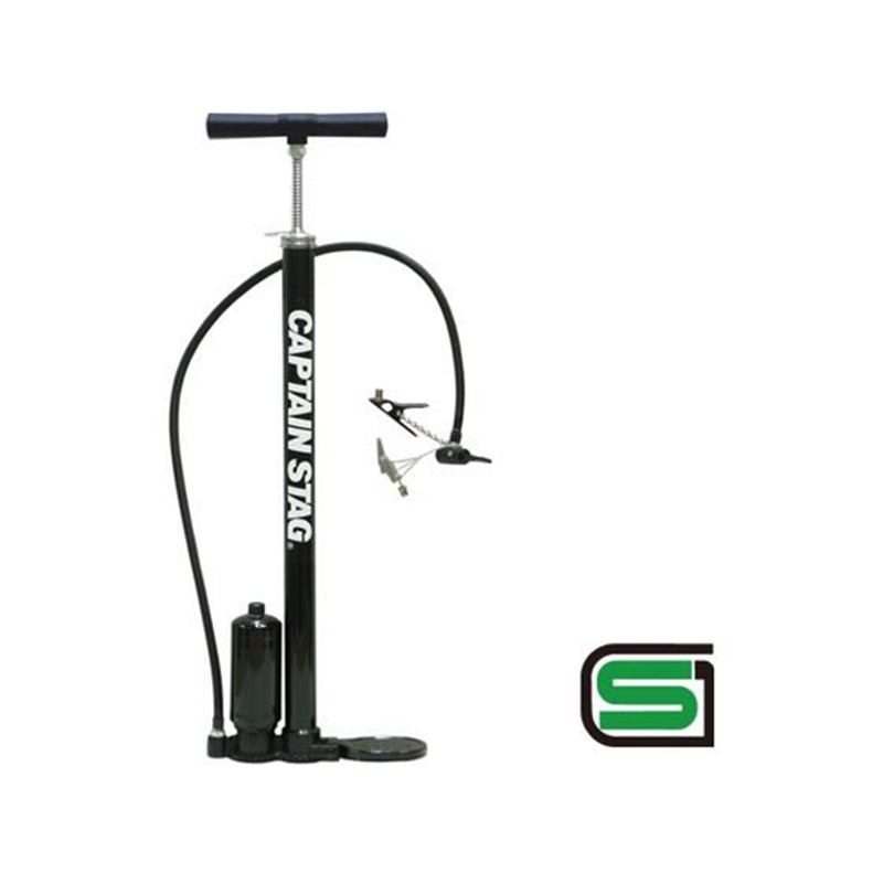 キャプテンスタッグ 空気入 SG 鉄・タンク付 英米式バルブ対応 黒 1個（ご注文単位1個）【直送品】