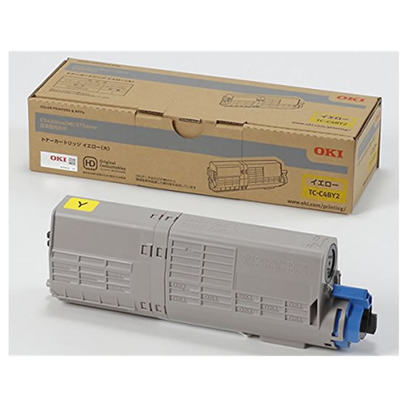 OKI トナーカートリッジ 大 イエロー TC-C4BY2 1本（ご注文単位1本）【直送品】