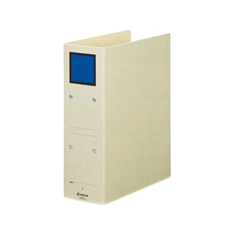 キングジム 保存ファイル A4タテ とじ厚80mm スクエア青 4378-B 1冊（ご注文単位1冊）【直送品】