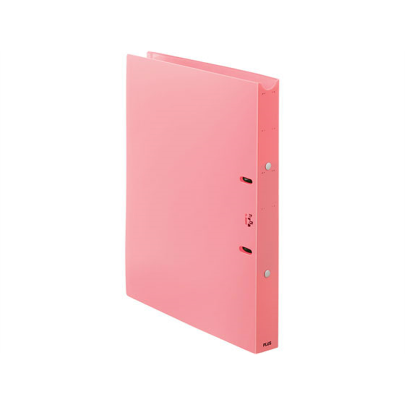 プラス たすけあ 利用者カルテリングファイル A4タテ 背幅33mm ピンク 1冊（ご注文単位1冊）【直送品】