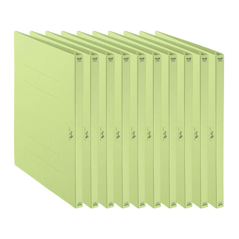 プラス たすけあ 利用者カルテフラットファイル 10冊パック グリーン 1パック（ご注文単位1パック）【直送品】
