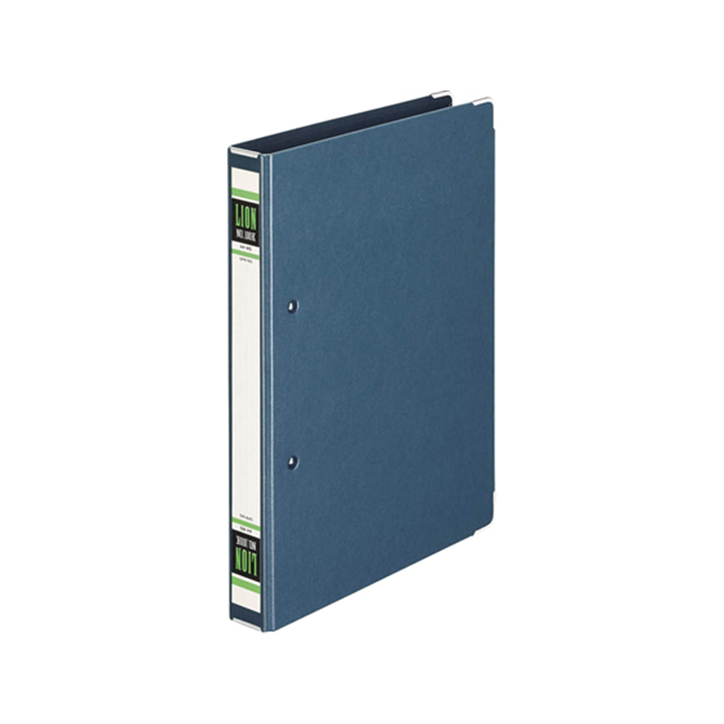 ライオン事務器 スプリングファイル(ダブルとじ具) A4タテ 紺 1冊（ご注文単位1冊）【直送品】