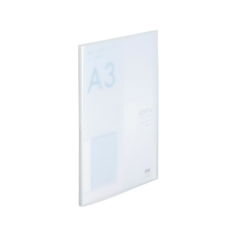 リヒトラブ SOERU クリヤーブック A3 20ポケット フロストクリヤー N8133-1 1冊（ご注文単位1冊）【直送品】