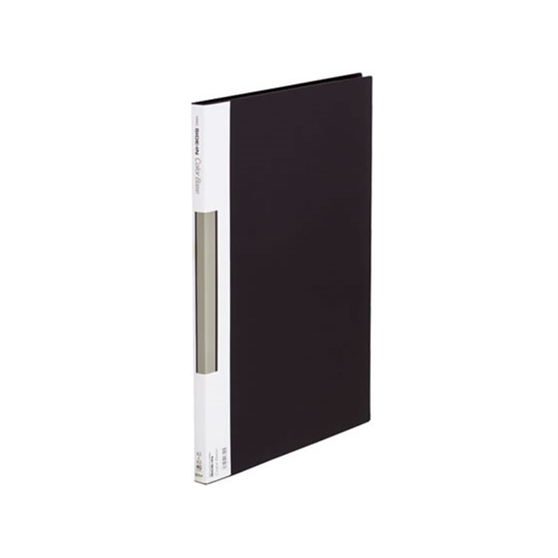 キングジム サイドインクリアーファイルカラーベース A3 40ポケット 黒 1冊（ご注文単位1冊）【直送品】