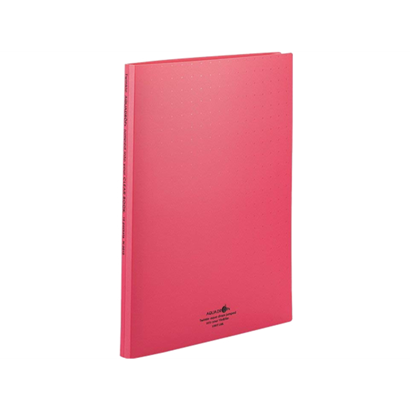 リヒトラブ AQUADROPsクリヤーブック(ポケット交換)A4タテ15枚 赤 1冊（ご注文単位1冊）【直送品】