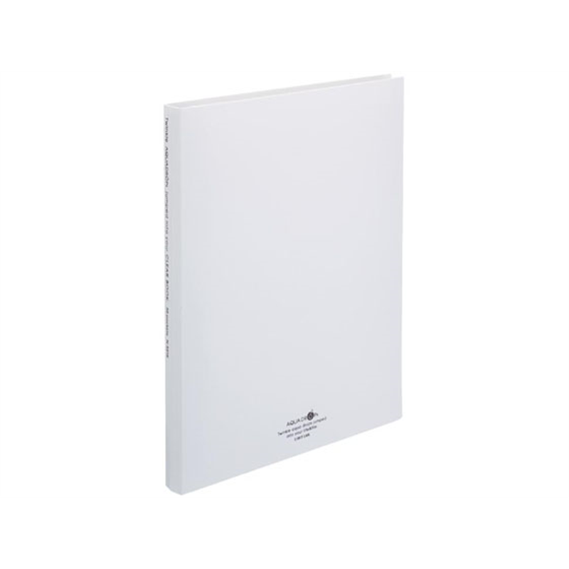 リヒトラブ AQUA DROPs クリヤーブック(ポケット交換) A4 幅25mm 白 1冊（ご注文単位1冊）【直送品】