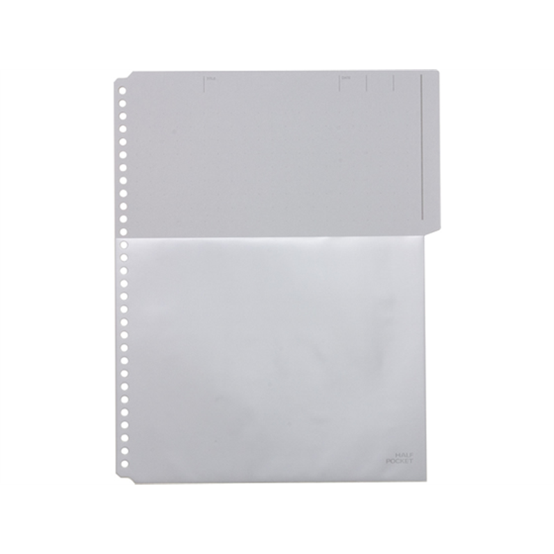 キングジム カラーベースハーフポケット A4タテ 30穴 黒 10枚 103HP-BK 1パック（ご注文単位1パック）【直送品】