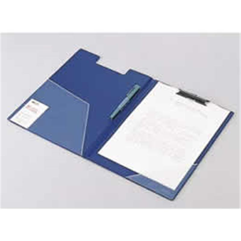 ライオン事務器 クリップホルダー A4タテ ダークブルー No.300E 1冊（ご注文単位1冊）【直送品】