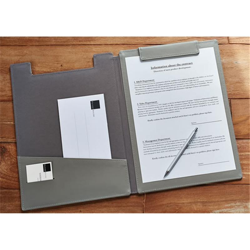 キングジム レザフェスU クリップボード(カバー付) ネイビー 1932LU-NV 1枚(ご注文単位1枚)【直送品】