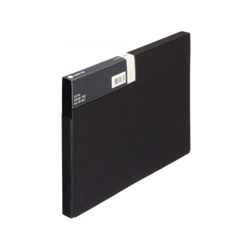 ライオン事務器 ハンドファイル A4 黒 HF-861 128-79 1冊（ご注文単位1冊）【直送品】