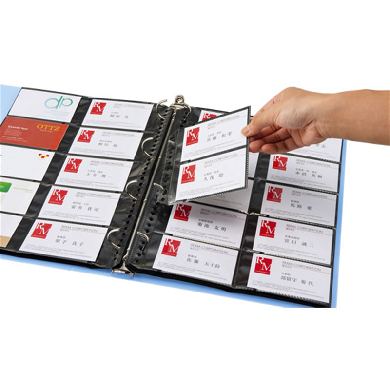 ライオン事務器 名刺ポケット ちょい足しポケット 10枚 MP-4BK 1冊(ご注文単位1冊)【直送品】