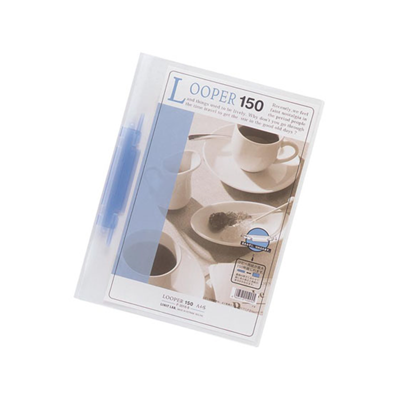 リヒトラブ ルーパー150 A4タテ 2穴 150枚収容 青 5冊 F3016 1パック（ご注文単位1パック）【直送品】