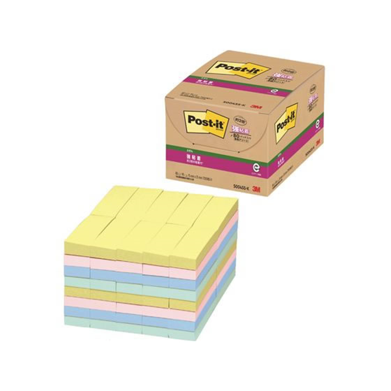 3M ポスト・イット 強粘着ふせん 業務用パック パステルカラー 1パック（ご注文単位1パック）【直送品】