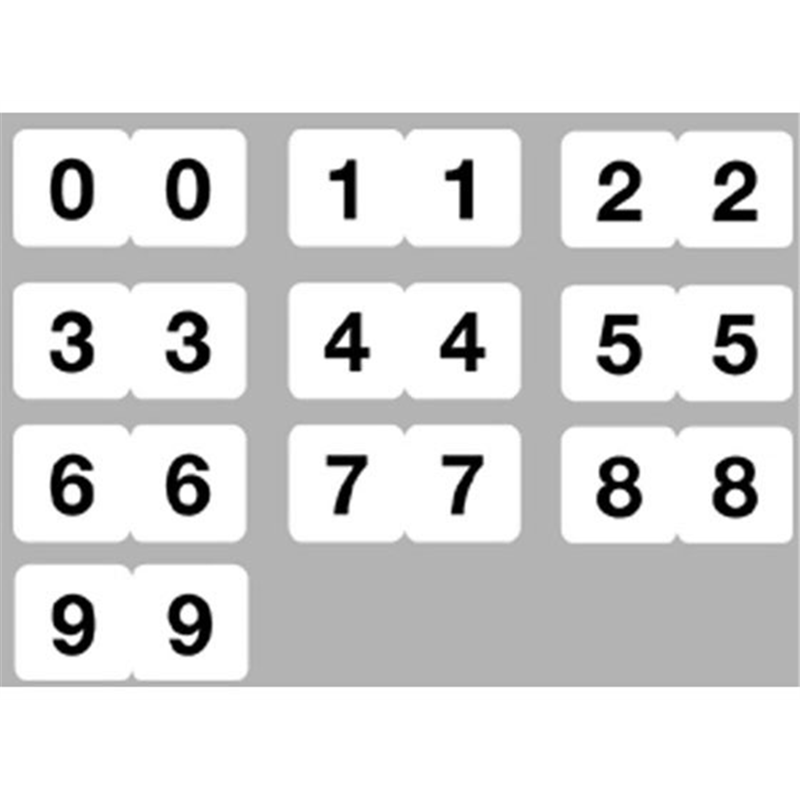 リヒトラブ ナンバーラベル M(ロールタイプ) 単番号「0」~「9」 10箱セット 1組(ご注文単位1組)【直送品】