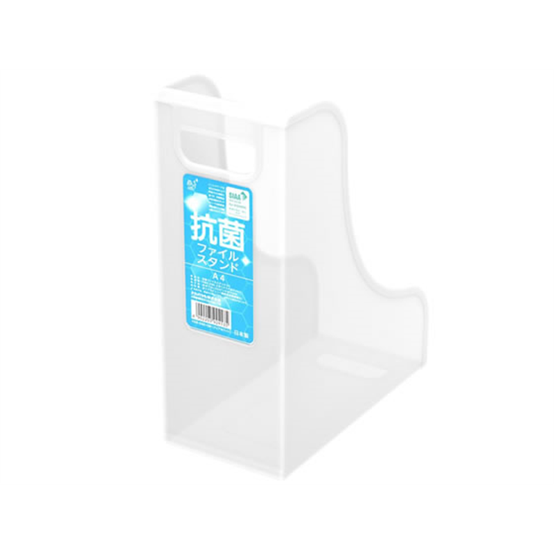 ナカバヤシ 抗菌ファイルスタンド A4 クリアホワイト FBK-E6E-CW 1個（ご注文単位1個）【直送品】